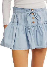 We The Free Roselle Denim Mini Skirt