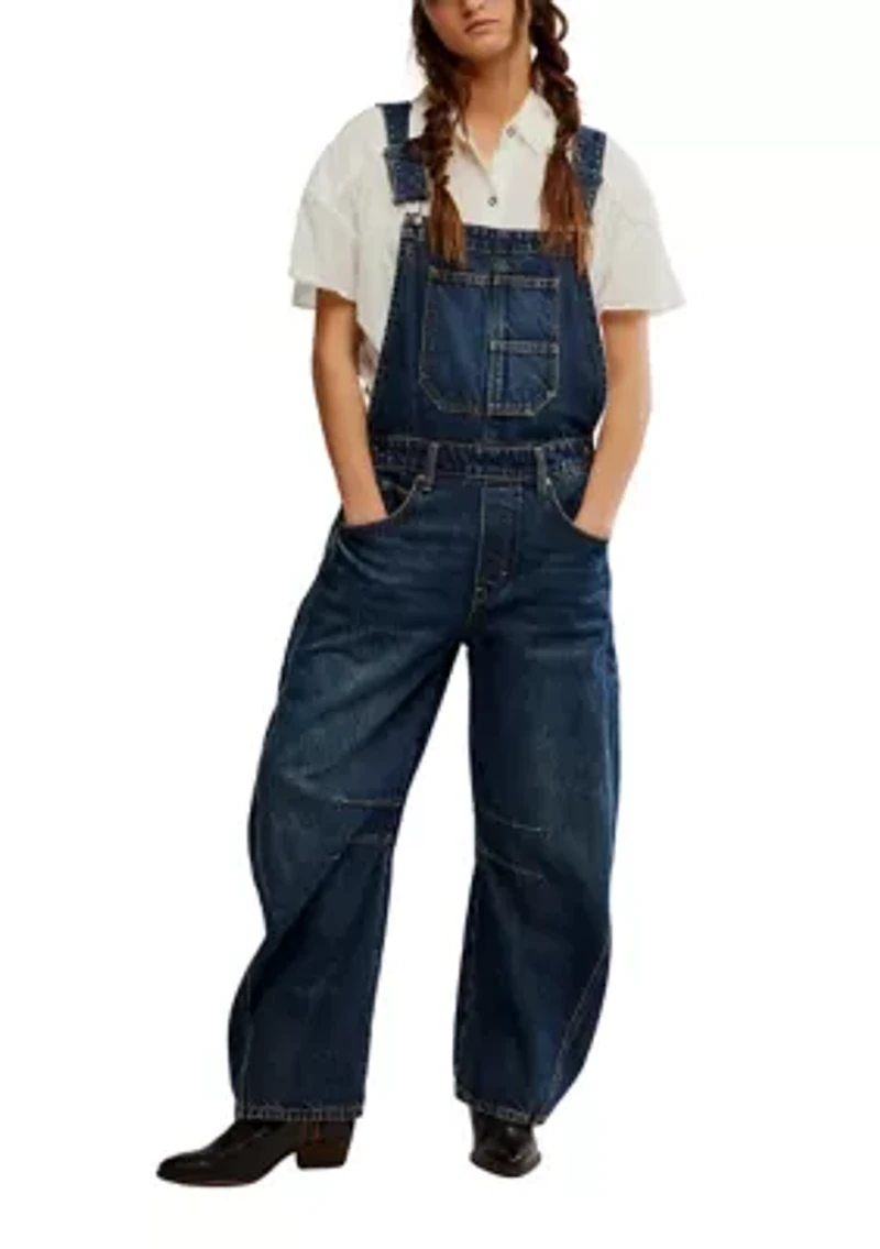 We The Free Good Luck Barrel Overalls