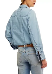 Shrunken Denim Indigo Top