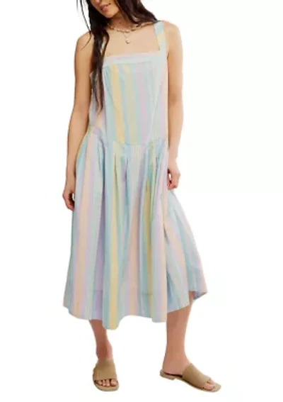 Primavera Stripe Cotton Midi Dress