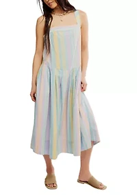 Primavera Stripe Cotton Midi Dress