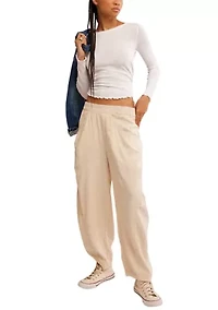 High Road Solid Pull-On Barrel Pants
