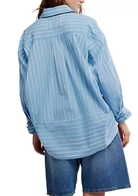 We the Free Striped Varsity Vibes Shirt