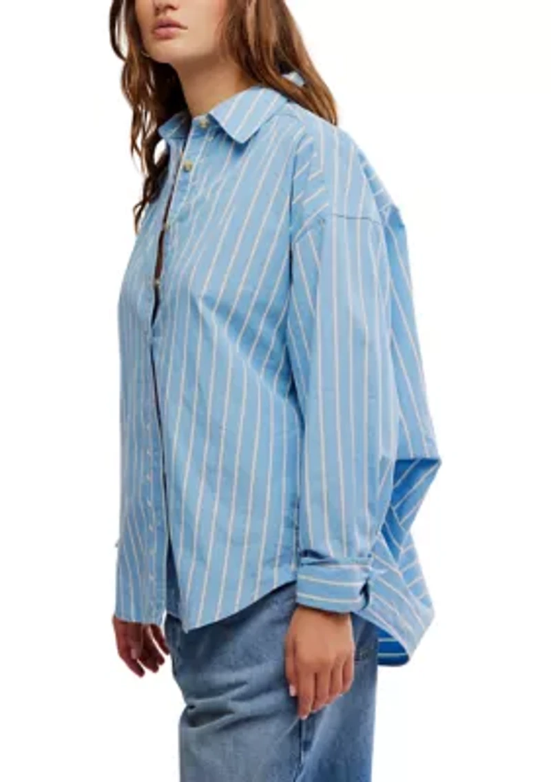 We the Free Striped Varsity Vibes Shirt