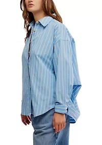 We the Free Striped Varsity Vibes Shirt