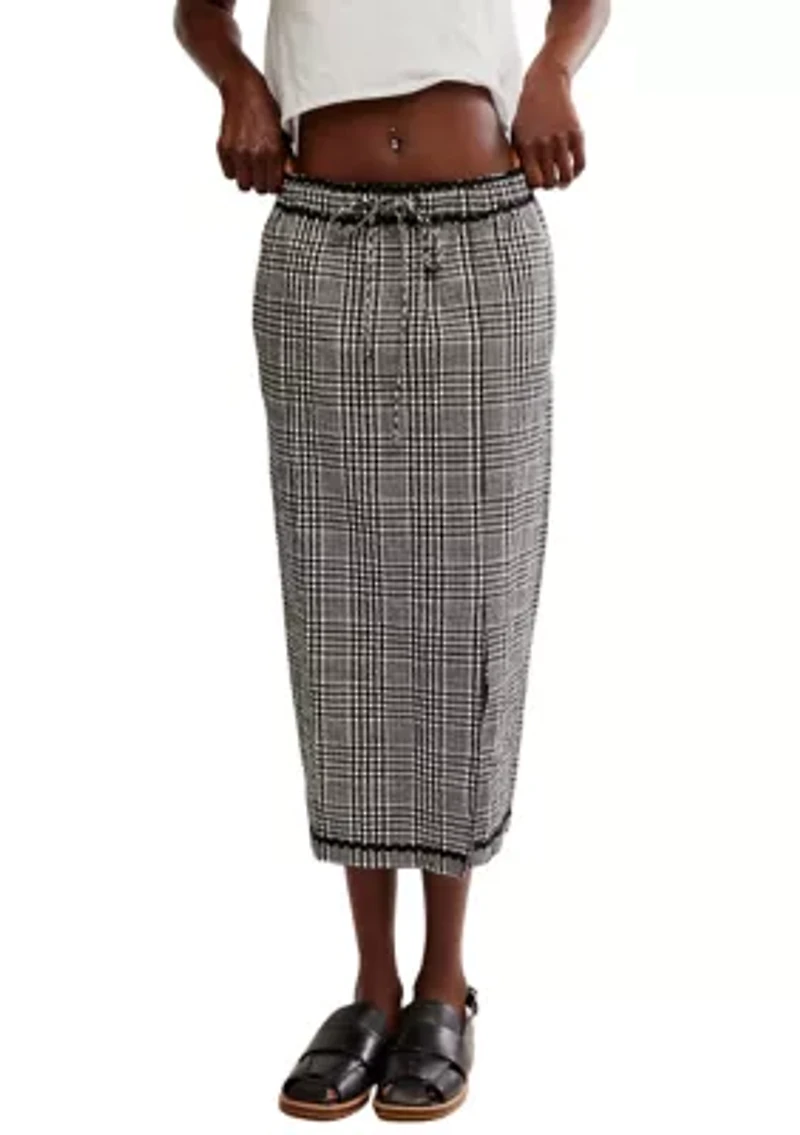 Penelope Gingham Midi Skirt