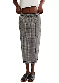 Penelope Gingham Midi Skirt