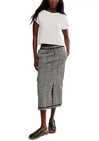 Penelope Gingham Midi Skirt