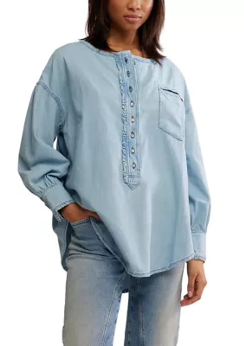 We The Free Denim Dreaming Pullover