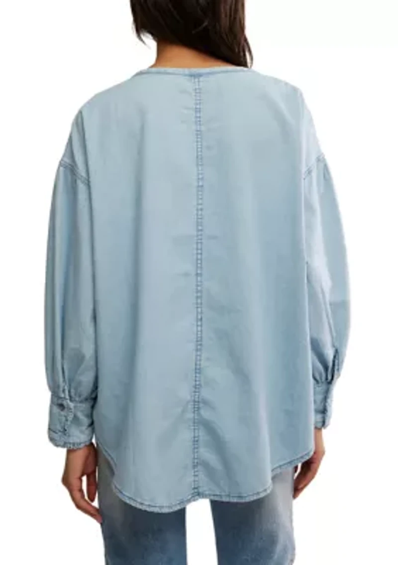 We The Free Denim Dreaming Pullover