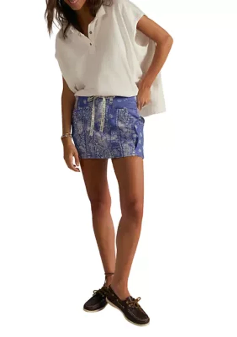 We The Free River Canyon Printed Mini Skirt