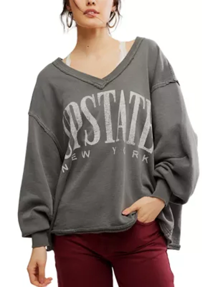 We The Free Venice V-Neck Graphic Sweatshirt