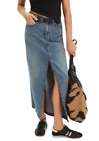 We The Free Nothing Better Denim Maxi Skirt