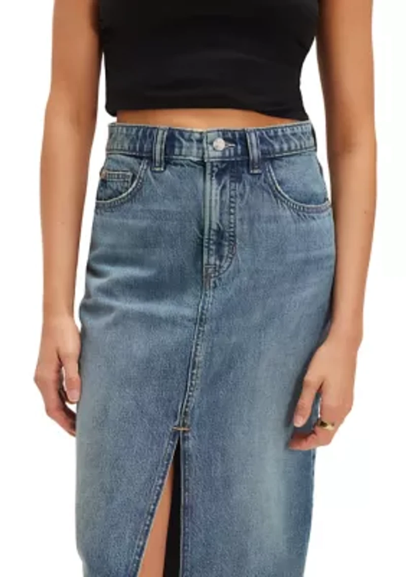 We The Free Nothing Better Denim Maxi Skirt