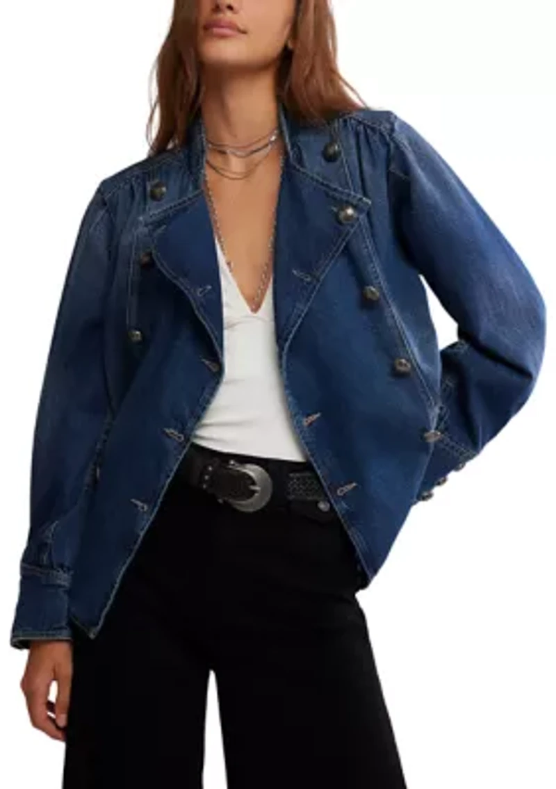 We The Free Imogene Denim Officer Jacket