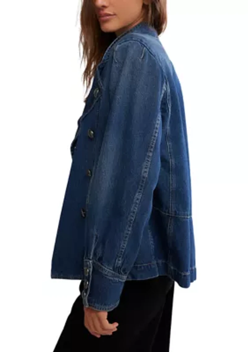 We The Free Imogene Denim Officer Jacket