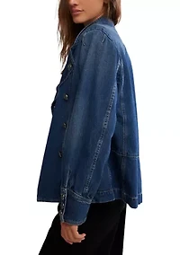We The Free Imogene Denim Officer Jacket