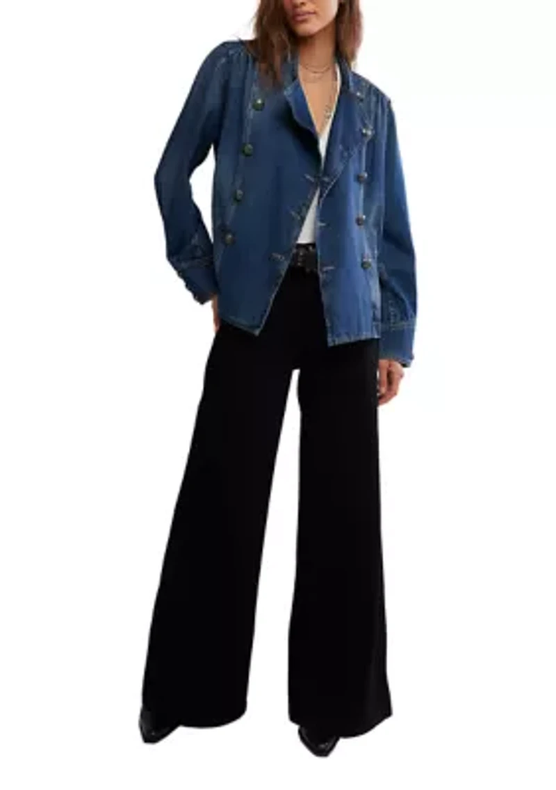 We The Free Imogene Denim Officer Jacket
