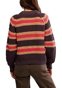 Frankie Cable Striped Pullover