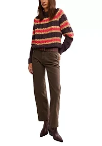 Frankie Cable Striped Pullover