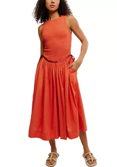 Nightingale Seersucker Midi Dress