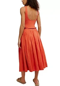 Nightingale Seersucker Midi Dress