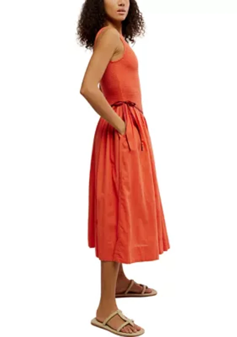 Nightingale Seersucker Midi Dress