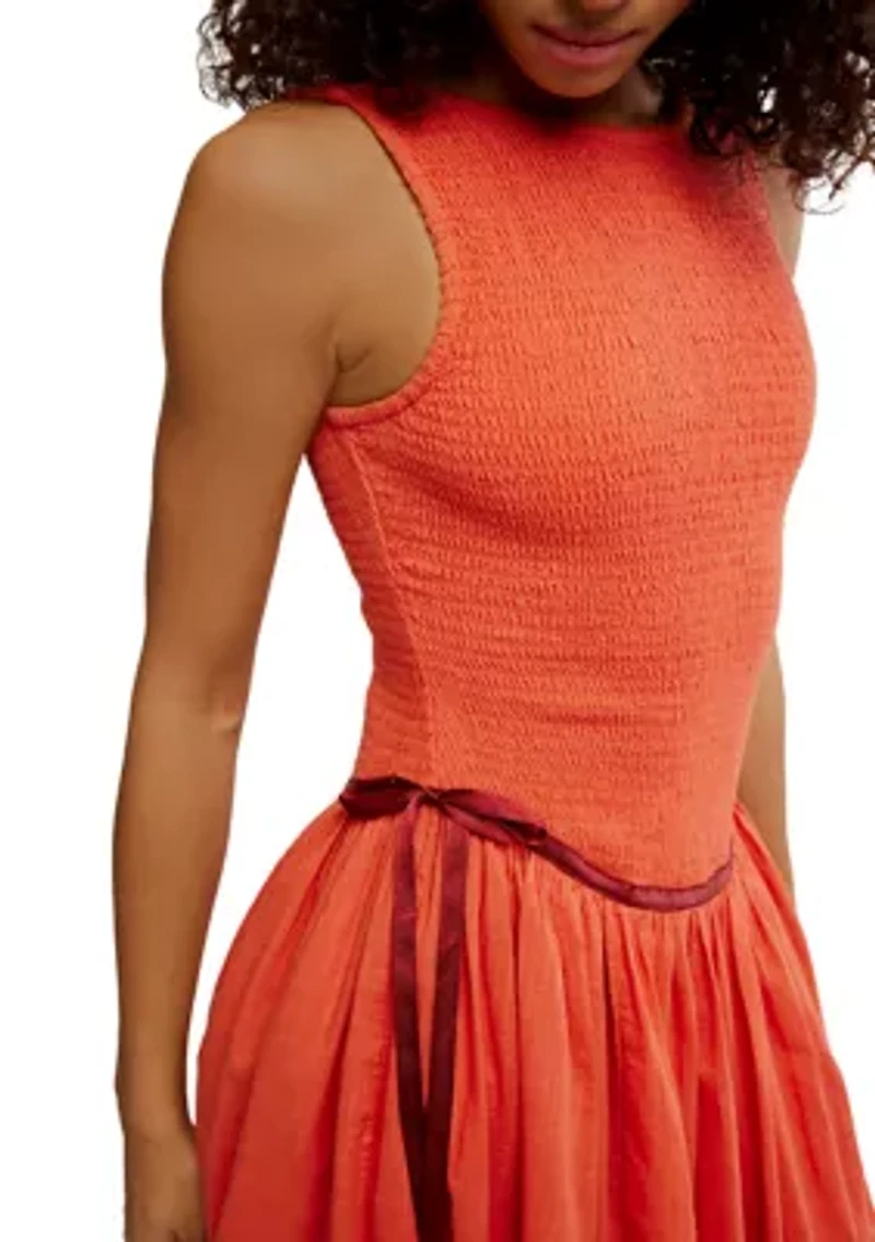 Nightingale Seersucker Midi Dress