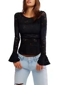 Lace Layering Long Sleeve T-Shirt