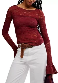 Lace Layering Long Sleeve T-Shirt