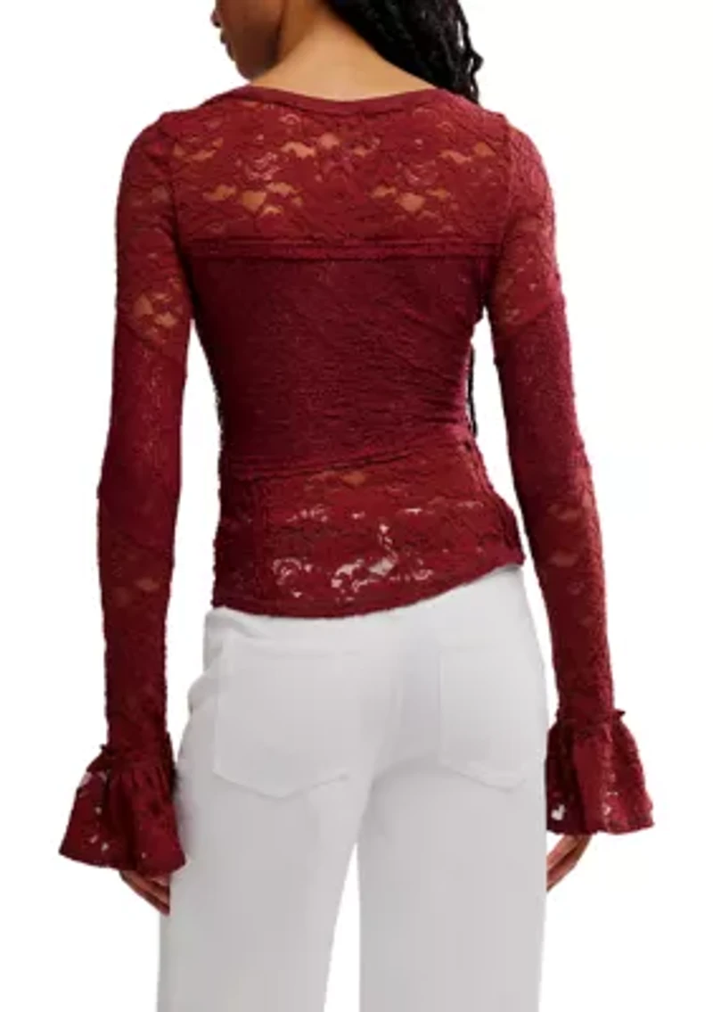 Lace Layering Long Sleeve T-Shirt