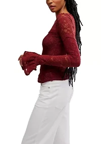 Lace Layering Long Sleeve T-Shirt