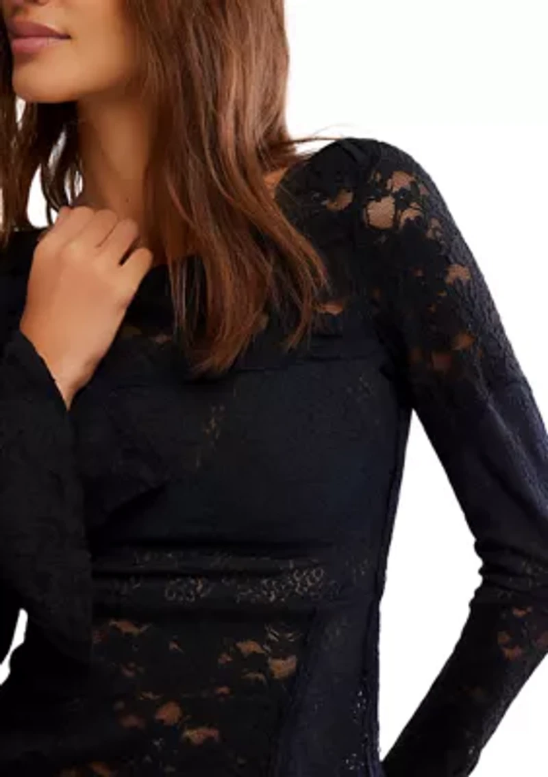 Lace Layering Long Sleeve T-Shirt