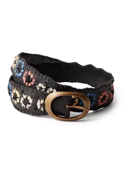 Indigo Dreaming Raffia Belt