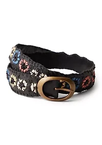 Indigo Dreaming Raffia Belt