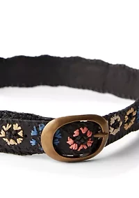 Indigo Dreaming Raffia Belt