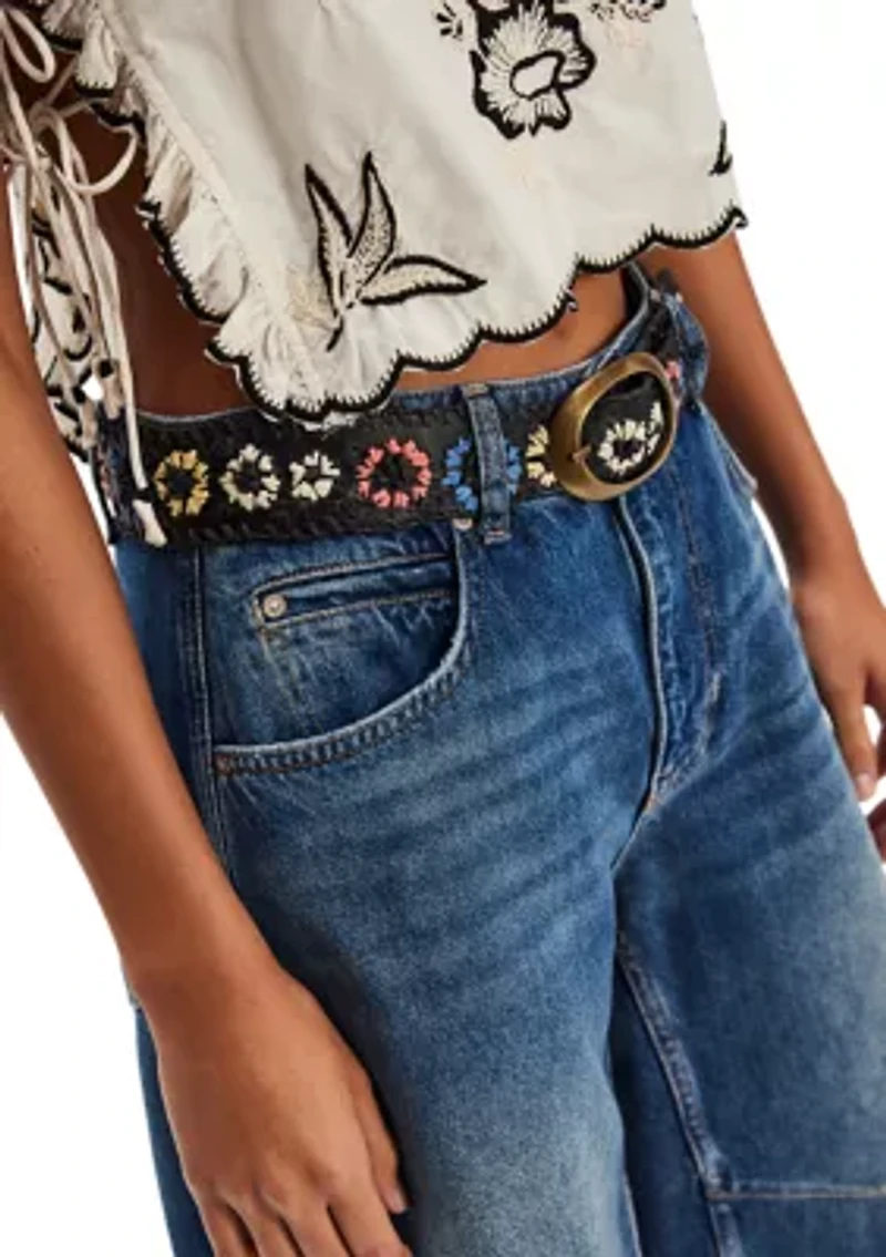 Indigo Dreaming Raffia Belt