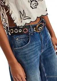 Indigo Dreaming Raffia Belt
