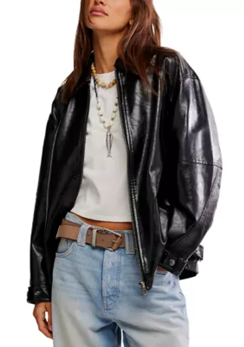 Slaone Vegan Leather Jacket