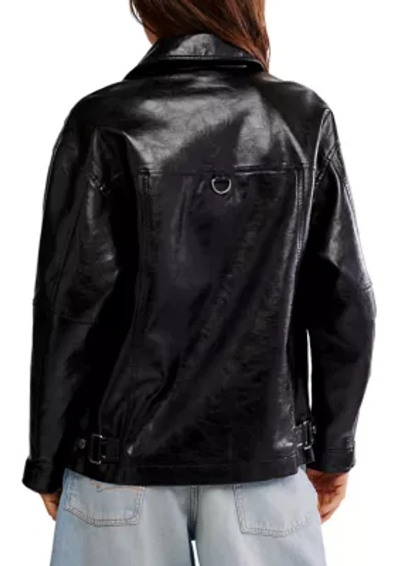 Slaone Vegan Leather Jacket