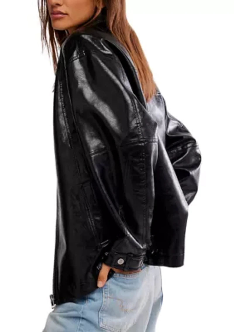 Slaone Vegan Leather Jacket