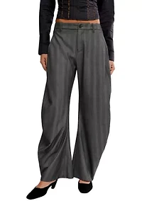 Spotlight Barrel Pinstripe Trousers