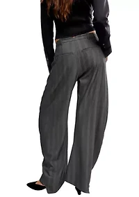 Spotlight Barrel Pinstripe Trousers