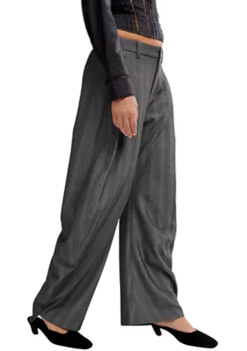 Spotlight Barrel Pinstripe Trousers