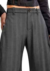 Spotlight Barrel Pinstripe Trousers