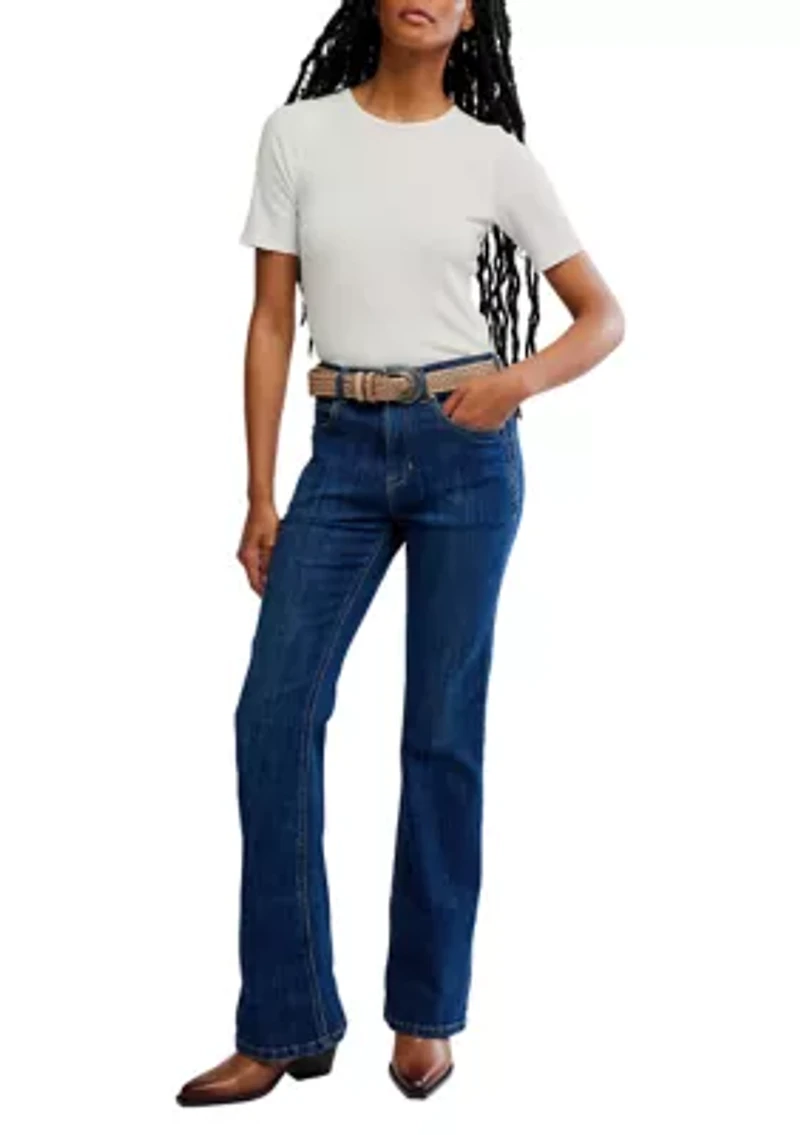 We The Free Double Knot High-Rise Straight Bootcut Jeans