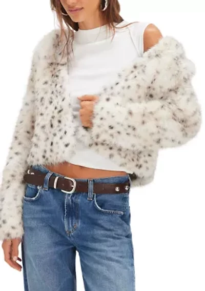 Louder Please Hooded Faux Fur Jacket