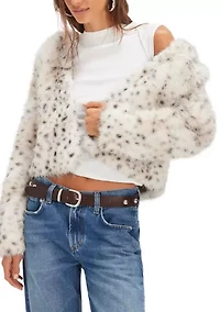 Louder Please Hooded Faux Fur Jacket