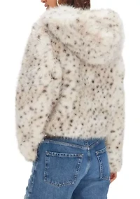 Louder Please Hooded Faux Fur Jacket