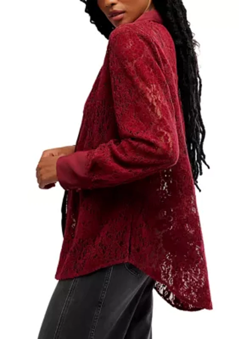 Faith Lace Button Down Shirt